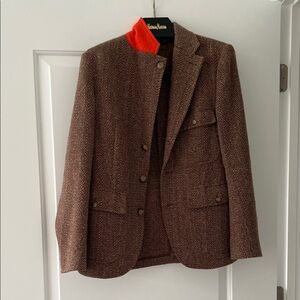 Polo by Ralph Lauren Brown Blazer with orange lining for Collar